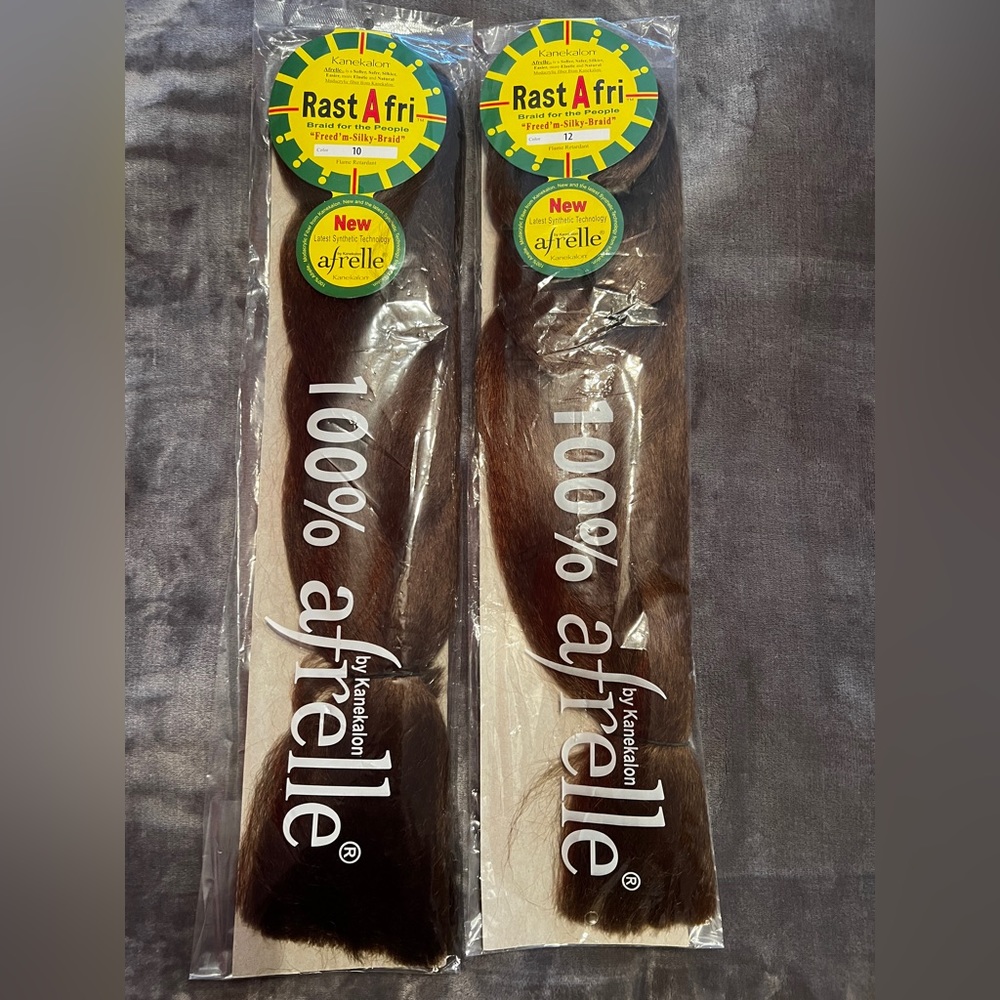 2 Packs of 100% Kanekalon Braiding Hair Brown